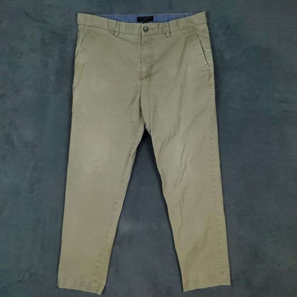 Banana Republic Pants Mens 35x27 Khaki Mason Chino Straight Fit Casual Fall 18 - Picture 1 of 16